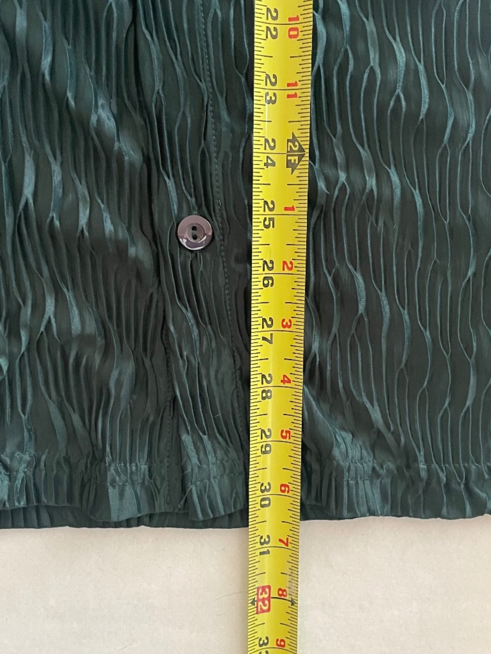 Vintage Y.M.L.A. Shirt Mens L Green Plisse Button Up Disco Rave Club 90s Y2K - Picture 8 of 10